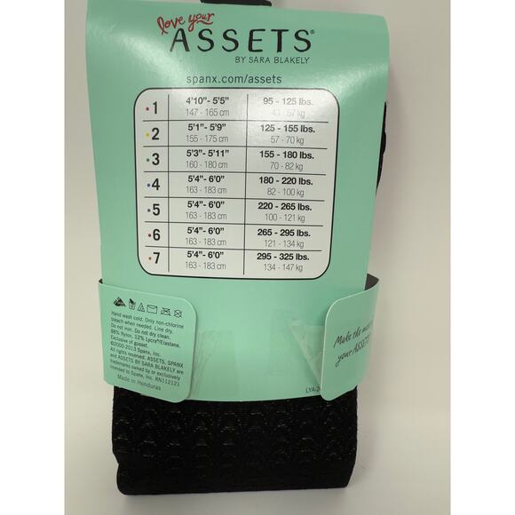 Love Your Assets SPANX Textured Wish Bone Shaping Tights Size 3 Black - Picture 3 of 3